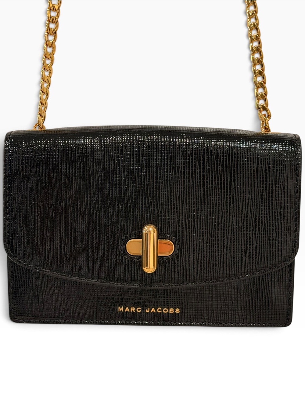 LIKE NEW Marc Jacobs The Turnlock Leather Crossbody Bag - Black - Picture 12 of 16